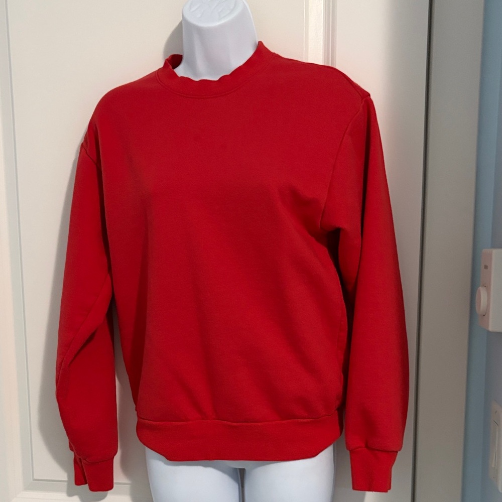 Aritzia Red Crewneck Women's Top